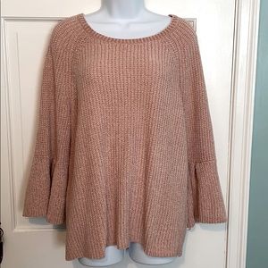 ANA 1X cozy pink sweater